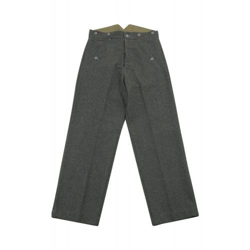 M36 stone grey wool trousers