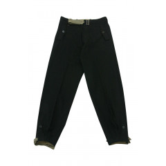 panzer black wool trousers